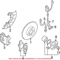 VW Wheel Hub - Front 8N0407613C